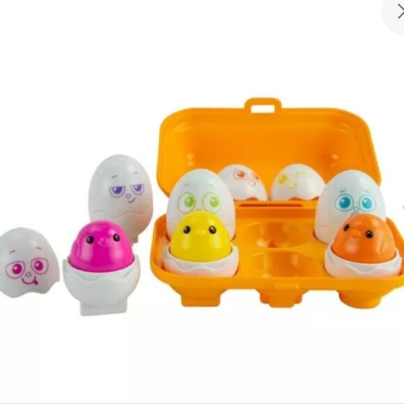 Lamaze Sort & Squeak Eggs, Shape Sorter, Color Matching Toy - 7ct - Picture 2 of 4